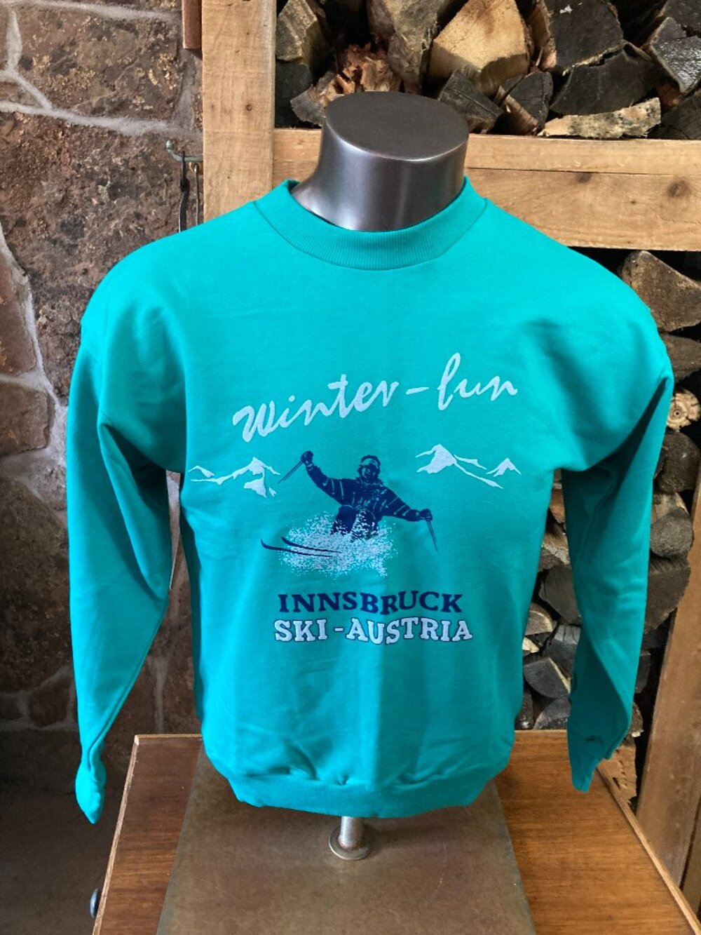 vintage Austria Innsbruck ski skiing crewneck sweatshirt Dobler Austrian mens S